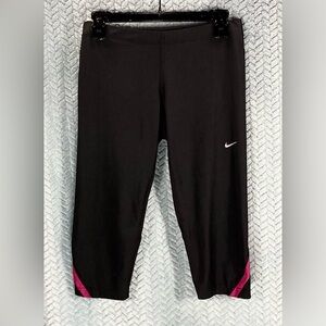 Nike Kids Leggings Black with Pink Accents